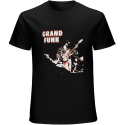 Men's Grand Funk Railroad Retro Music Band T Shirt Black Men's Grand Funk Railroad Retro Music Band T Shirt Black