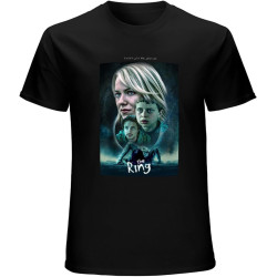 Men's The Ring Movie Poster T-Shirt Reprint Digital Black