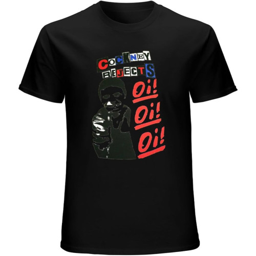 Men's Cockney Rejects T Shirt Short Sleeve Cotton IK467 Black