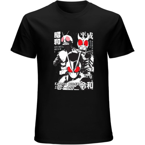 Men's T-Shirt Kamen Rider The Beginning of Three ERAS T-Shirt Man's Fashion Cotton Short Sleeve Clothes Black Men's T-Shirt Kamen Rider The Beginning of Three ERAS T-Shirt Man's Fashion Cotton Short Sleeve Clothes Black