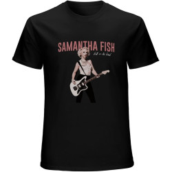 Men's Samantha Fish T Shirts DMN t-Shirt Black Men's Samantha Fish T Shirts DMN t-Shirt Black