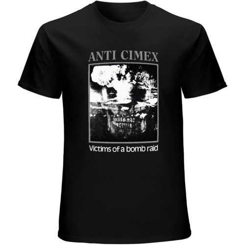 Anti Cimex Victims of a Bombraid Merch Swedish Crust Punk Rock Casual Custom Short Sleeve Cotton T Shirt Black Anti Cimex Victims of a Bombraid Merch Swedish Crust Punk Rock Casual Custom Short Sleeve Cotton T Shirt Black