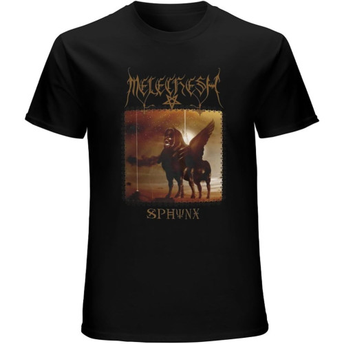 Melechesh Sphynx Casual Custom Short Sleeve Cotton T Shirt Black Melechesh Sphynx Casual Custom Short Sleeve Cotton T Shirt Black