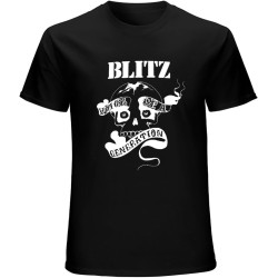Blitz Voice of A Generation Punk 80s Casual Custom Short Sleeve Cotton T Shirt Black