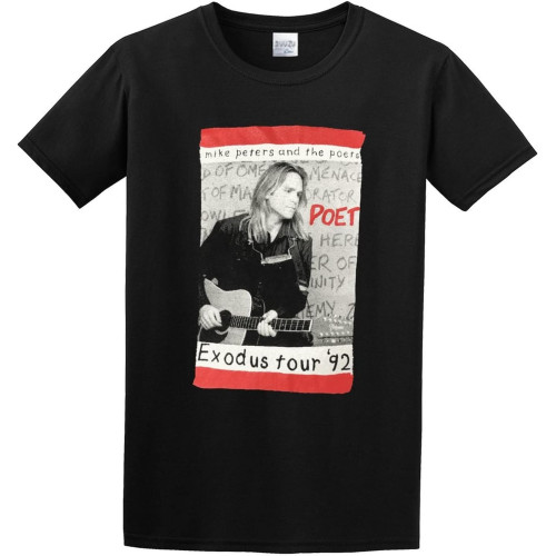Unisex T-Shirt Mike Peters Exodus Tour 1992 The Alarm Black Unisex T-Shirt Mike Peters Exodus Tour 1992 The Alarm Black