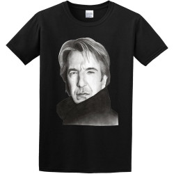 Unisex T-Shirt Gaowee Woalan Rickman Alan Rickman Young Art Black Unisex T-Shirt Gaowee Woalan Rickman Alan Rickman Young Art Black