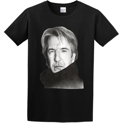 Unisex T-Shirt Gaowee Woalan Rickman Alan Rickman Young Art Black