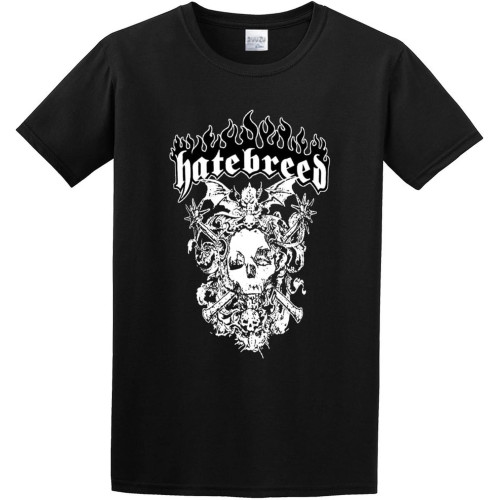 Men's T-Shirts Hatebreed Skull Casual Black Men's T-Shirts Hatebreed Skull Casual Black
