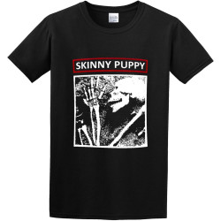 Men's T-Shirts Vintage Skinny Puppy Ministry Depeche 4Ad Goth Black Men's T-Shirts Vintage Skinny Puppy Ministry Depeche 4Ad Goth Black