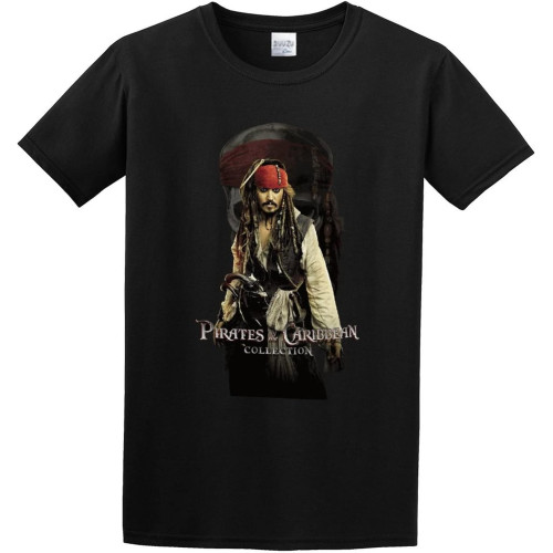 Short T-Shirt Pirates of The Caribbean Johnny Depp Viking Skull Black Short T-Shirt Pirates of The Caribbean Johnny Depp Viking Skull Black