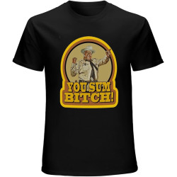 Men's You Sum Bitch Gift T Shirt 70's Black