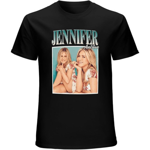 Jennifer Aniston 90's Vintage T-Shirt Graphics t Shirt Workout Shirts for Men Black Jennifer Aniston 90's Vintage T-Shirt Graphics t Shirt Workout Shirts for Men Black