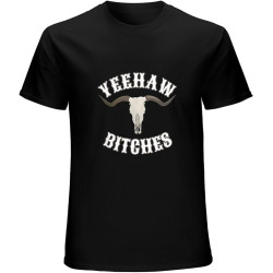 Men's Limited Country Skull Western Yeehaw Bitches T-Shirt Black Men's Limited Country Skull Western Yeehaw Bitches T-Shirt Black