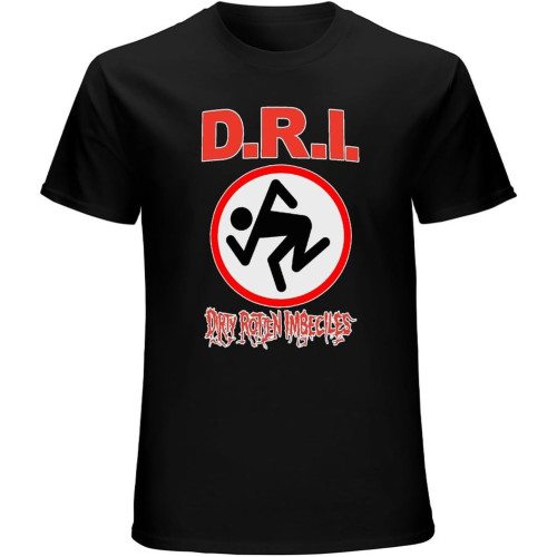 Men's majs HAOSHI Punk D.R.I T-Shirt Black