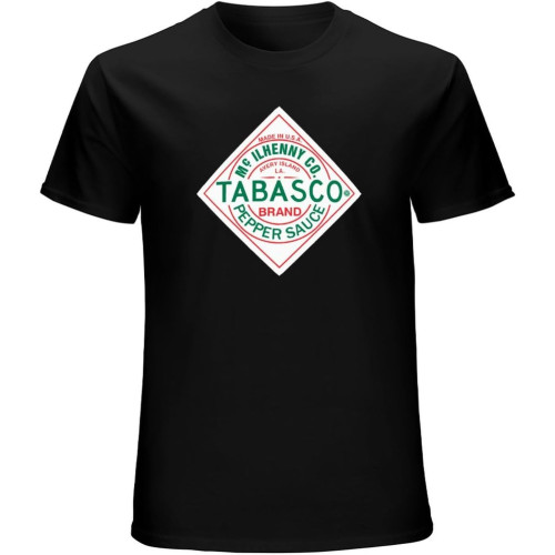 Men's Tomato Tabasco Sauce Pepper Chili Hot Food T Shirt Black