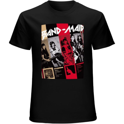 Best Band Maid T Shirts Men's Pure Cotton Amazing T-Shirts Crewneck Tees Short Sleeve Tops Black Best Band Maid T Shirts Men's Pure Cotton Amazing T-Shirts Crewneck Tees Short Sleeve Tops Black