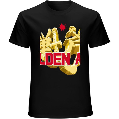 Tee Golden Axe Streets of Rage T Shirts Men 100% T-Shirts Round Neck Retro Axel Blaze Fighting Game Tee Shirt Short Sleeve-6172 Black
