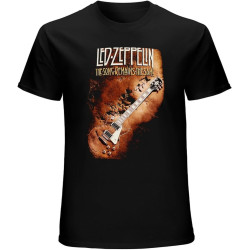 Led Tour Zeppelin T Shirt Men Short Sleeve Unique Humor Tee T-Shirt 100% Cotton Tops Graphic Funny Tees Tops T Shirts Black
