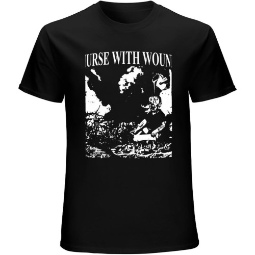 Men's New Nurse with Wound UK Musician Graphic Art Retro Vintage Logo T-Shirt Black Men's New Nurse with Wound UK Musician Graphic Art Retro Vintage Logo T-Shirt Black