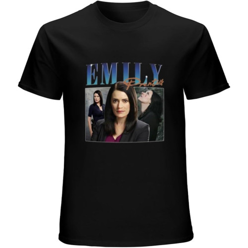 Men's Emily Prentiss Shirt Cool Fan Art t Shirt 90s Poster Design Retro Style 112 tee Black Men's Emily Prentiss Shirt Cool Fan Art t Shirt 90s Poster Design Retro Style 112 tee Black