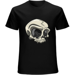 Men's Unsubtle Skulls - Depression Skull Tee1097 T Shirt Black Men's Unsubtle Skulls - Depression Skull Tee1097 T Shirt Black