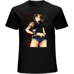 Men's Lagoon Revy Bedruckte T Shirts Aus Cotton Black