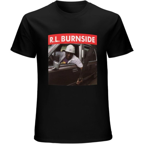 RL Burnside Fitted T-Shirt, Men Mens Workout Shirts Customized t Shirts Black
