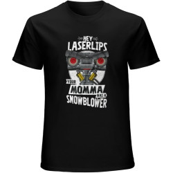 Men's Hey Laser Lips T-Shirt Unisex & Kids - Johnny 5 Short Circuit Robot Funny 80's Black S Men's Hey Laser Lips T-Shirt Unisex & Kids - Johnny 5 Short Circuit Robot Funny 80's Black S