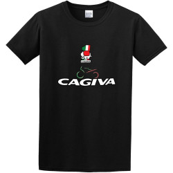 Men's Cagiva Motorcyle T-Shirt Black Men's Cagiva Motorcyle T-Shirt Black