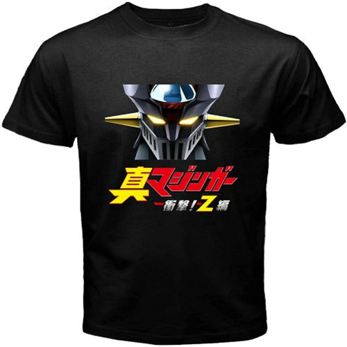 SHIN Mazinger Z Mecha Robot Anime Cartoon Men's T Shirt Black