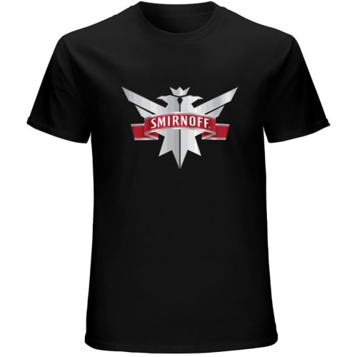Men's Lesley Smirnoff Vodka Logo White T-Shirt Men's Lesley Smirnoff Vodka Logo White T-Shirt