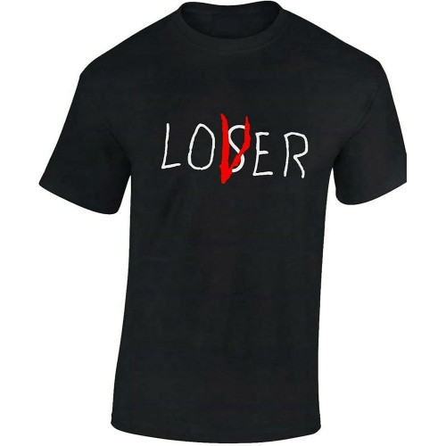 Men's Lover Not A Loser T-Shirt King Tshirt IT Horror Red Balloon Adult