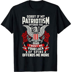 Men's USA American Patriot Land of Free Brave Patriot Flag Allegiance T-Shirt Men's USA American Patriot Land of Free Brave Patriot Flag Allegiance T-Shirt