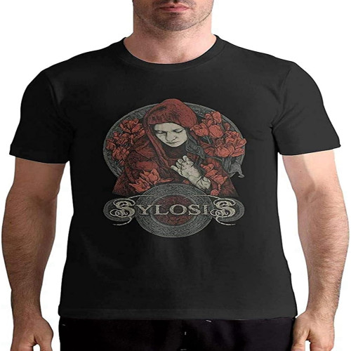 Men's Sylosis Music Mans Tops Short Sleeve Pattern Tshirts Black T-Shirt Men's Sylosis Music Mans Tops Short Sleeve Pattern Tshirts Black T-Shirt