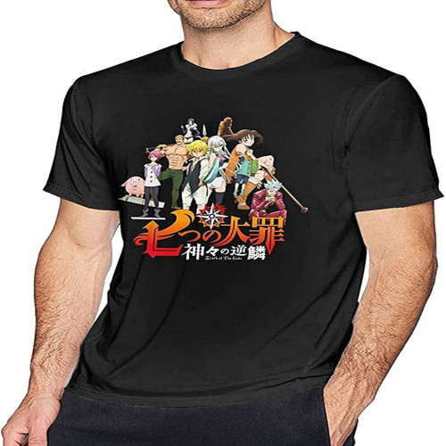 Men's The Seven Deadly Sins T Shirt for Man Short Sleeve Cotton Tee