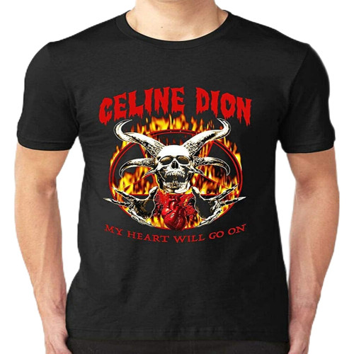 Men's Unisex New!1Celine 1Dion My Heart Will Go On Metal Premium T Shirt