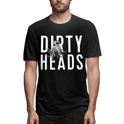 Dir-Ty HEA-Ds Men's Round Neck T-Shirt Short Sleeve Top Pure Cotton T-Shirt Pullover