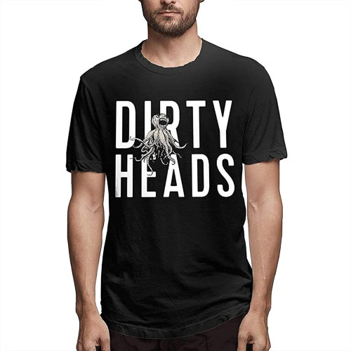 Dir-Ty HEA-Ds Men's Round Neck T-Shirt Short Sleeve Top Pure Cotton T-Shirt Pullover Dir-Ty HEA-Ds Men's Round Neck T-Shirt Short Sleeve Top Pure Cotton T-Shirt Pullover