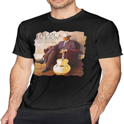 Alan Jackson T Shirt Men's Cotton Crew Neck Comfort Short Sleeve Graphic Tees Alan Jackson T Shirt Men's Cotton Crew Neck Comfort Short Sleeve Graphic Tees