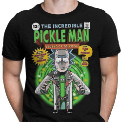 Men's WiFi Incredible Pickle Man Legend Solenya Mad MoFunny Black T-Shirt S-6XL