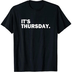 Men's Day of The Week Daily T-Shirt Black