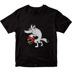 Mischievous Wolf Colourful Animal Men's T-Shirt Funny t Shirts for Men - Unisex 100% Cotton Size S-3XL