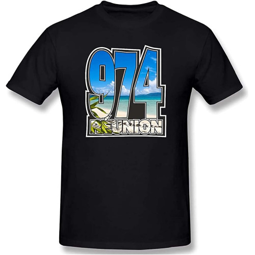 Reunion Island 974 T Shirtby Sjp974run Sarcastic Men's Basic Short Sleeve T-Shirt R248 Tees Tops European Size Reunion Island 974 T Shirtby Sjp974run Sarcastic Men's Basic Short Sleeve T-Shirt R248 Tees Tops European Size