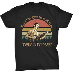 Men's Classic Art Without Deviation from The Norm American Rock Musician T Shirt Men's Classic Art Without Deviation from The Norm American Rock Musician T Shirt