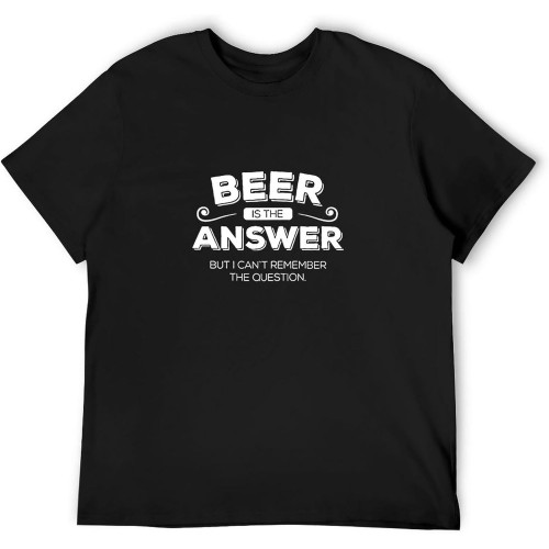 Mens T-Shirt Beer is The Answer Funny Drinking Shirt Drinking Beer Party Mens T-Shirt Beer is The Answer Funny Drinking Shirt Drinking Beer Party