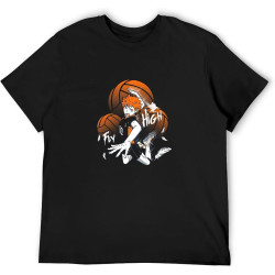 Cool Men's Haikyuu Karasuno High T Shirts Short-Sleeve Cotton Tshirt Casual Anime Bokuto OYA Manga Volleyball Shoyo Hinata Tee