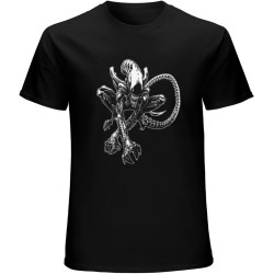 Men's Alien Xenomorph T Shirt Sci-Fi Horror Movie Retro Tee Men's Alien Xenomorph T Shirt Sci-Fi Horror Movie Retro Tee