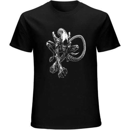 Men's Alien Xenomorph T Shirt Sci-Fi Horror Movie Retro Tee