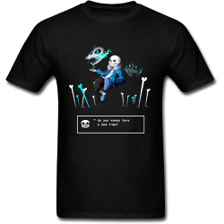 Men' Attractive Undertale Sans Wanna Bad Time Male T Shirt