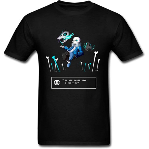 Men' Attractive Undertale Sans Wanna Bad Time Male T Shirt Men' Attractive Undertale Sans Wanna Bad Time Male T Shirt